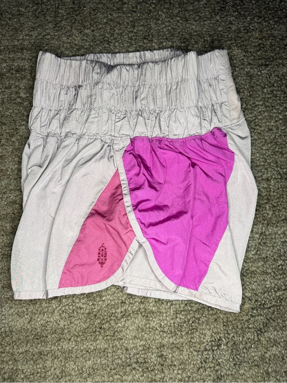 Free People Athletic Shorts with Pink and Magenta Panels